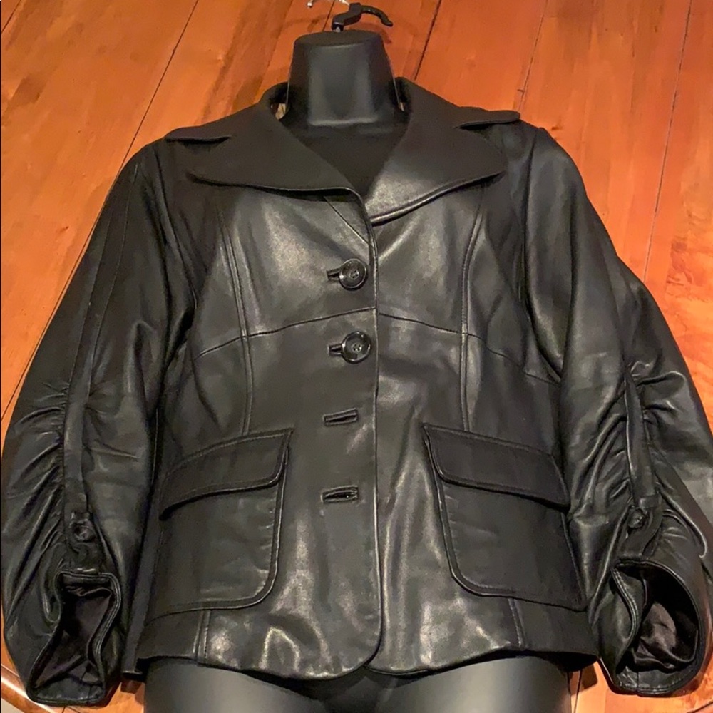 Genuine Leather Blazer